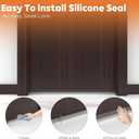 T-Shaped Silicone Door Weather Stripping for Side, 1.37 in x 40 Ft Door Draft Stopper Shower Seal Strip for Door Frame & Windows and Shower Sweep Gaps(Clear)