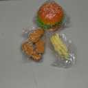 Soulchen 15 Pcs Realistic Fake Food Artificial Hamburgers French Fries Chicken Leg Model Lifelike Chicken Drumstick Set for Display Decoration Fake Food Props Kitchen Party Decoration