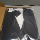 Men's Stretch Slim Fit 5-Piece Suit Set with Blazer, Vest, Pants, Bow Tie, Necktie and Pocket Square (36R, Black)