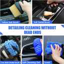 Viewsun 18PCS Car Cleaning Kit, Car Interior Detailing Kit with Blue High Power Handheld Vacuum, Detailing Brush Set, Windshield Cleaner, Cleaning Gel, Complete Auto Accessories for Men, Women