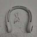 JISULIFE Portable Neck Fan, Hands-Free Bladeless, 5 Speeds, 4000 mAh Battery Operated Wearable Personal Fan, Twistable, Rechargeable, Gift for Women Men-Grey