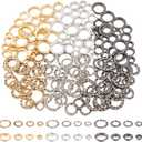 GOMAKERER About 192 Sets Micro Pave Rhinestone Metal Eyelets, 6mm 9mm 14mm Brass Grommet Eyelet Fittings Grommets Kit for DIY Shoes Clothes Bag Leathers Belt Crafts, 3 Colors