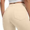 VIMPEP Womens Stretchy Yoga Dress Pants High Rise Straight Leg with Pockets Casual Petite/Regular 1202 (XL)