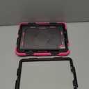 SEYMAC stock Case for iPad (A16) 11th/10th Generation 11''/10.9'' 2025/2022, Full-Body Drop Protection Case with Screen Protector &360 Rotate Hand Strap/Stand, Pink+Black