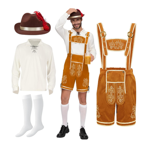 Spooktacular Creations Men’s German Bavarian Oktoberfest Costume Set, Beer Costume Hat for Adults Halloween and Beer Festival, M