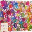 Elena Essex 1000 Piece Puzzle for Adults - Fig Tree | Puzzles | Puzzles for Adults | Colorful Floral Bird Rainbow Gradient Puzzle | Jigsaw Puzzle Size 20x28 inches
