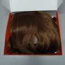 Hair Toppers for Women, 20 Inch Hand Tied Breathable Toppers Hair pieces for Women with Thinning Crown Wispy Bangs Mix Human Hair Clip in Curly Lightweight Wiglets (Honey Brown, Wispy Bangs)