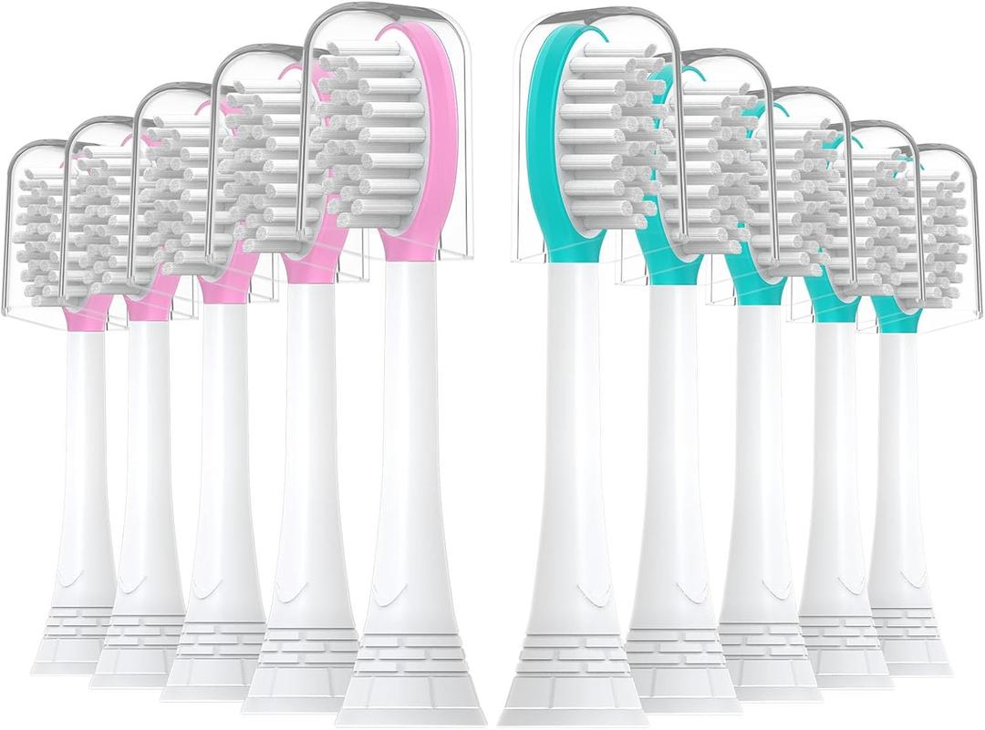 Kids Replacement Toothbrush Heads 10 Pack for Philips Sonicare Electric Toothbrush Soft Brush Head for Child 7+ for Boy Girl,5pink+5blue