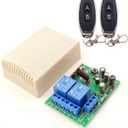 DieseRC AC 110V 120V 220V 240V Wireless Remote Control Switch 433Mhz RF 10A 2CH Relay Receiver with 2 Transmitters for Garage Door Electric Curtain Motor Light DIY Radio Control Switch