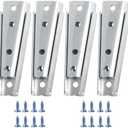 4Pcs Sectional Sofa Connector, Sofa Buckle, Sofa Latch, Diagonal Bolts, Sofa Fixing Bolts, Interlocking Sofa Connector Bracket, Furniture Hardware Accessories, Bed Frame Accessories (120mm, Sliver)