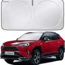 Magnelex Car Windshield Sunshade | Advanced Light-Blocking Protection | Foldable Sun Shade with Mirror Cut-Out Keeps Your Vehicle Cool | Fit for Cars, Trucks, and SUVs | Medium (62 x 32 in)