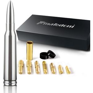 7.8in Chrome Bullet Antenna 50 Cal Car Truck Antenna Truck Accessories Silverado 1500 F150 F250 F350 RAM GMC Sierra Ranger Short Replacement Antena (Chrome, 7.8inch)