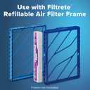 Filtrete 20x25x4 Refillable Air Filter replacement, MPR 1550, MERV 12, Allergen Bacteria & Virus, 2 Pack, use with reusable air filter frame of Filtrete Refillable Air Filter Kit, for HVAC, Furnace