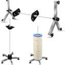 Pool Filter Cleaning System and Cleaner Stand Solid Aluminum Shaft- Compatible with 34and 6 Inch Filter CartridgesDual Use Stand Design for Vertical & Horizontal