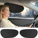 Foldable Car Window Shades - 2 Pack for Driver & Passenger Side | Blackout Static Cling | Blocks UVA/UVB & Glare | Easy On/Off | for Daily Driving & Travel