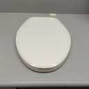 Centoco 3800SC-416 Elongated Plastic Toilet Seat with Safety Close, Light Weight Residential, Biscuit