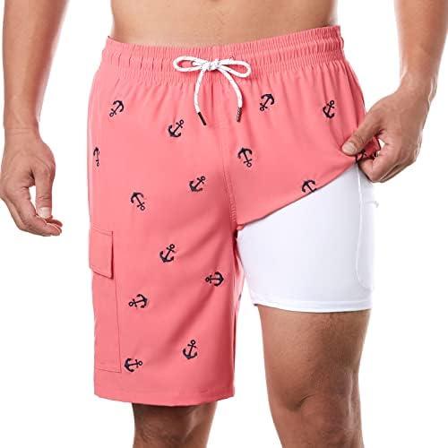 BRISIRA Mens Swim Trunks Bathing Suit 9 Inch Inseam Compression Liner Beach Long Board Shorts Swimsuit Anti-Chafe Quick Dry.M BRISIRA Mens Swim Trunks Bathing Suit 9 Inch Inseam Compression Liner Beach Long Board Shorts Swimsuit Anti-Chafe Quick Dry.M