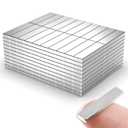 200 Pack 20x5x2 mm Rare Earth Neodymium Magnets, Powerful Small Strong Metal Rectangular Bar Magnetic Strip Magnet for Fridge Garage Kitchen Science Craft Office, Silver