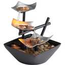 Homedics Tabletop Water Fountain, Home Décor Soothing Sound Machine - Automatic Pump, Deep Basin & Natural River Rocks. Indoor Zen Relaxation for Office, Living Room, or Bedroom, 8.25” Tall