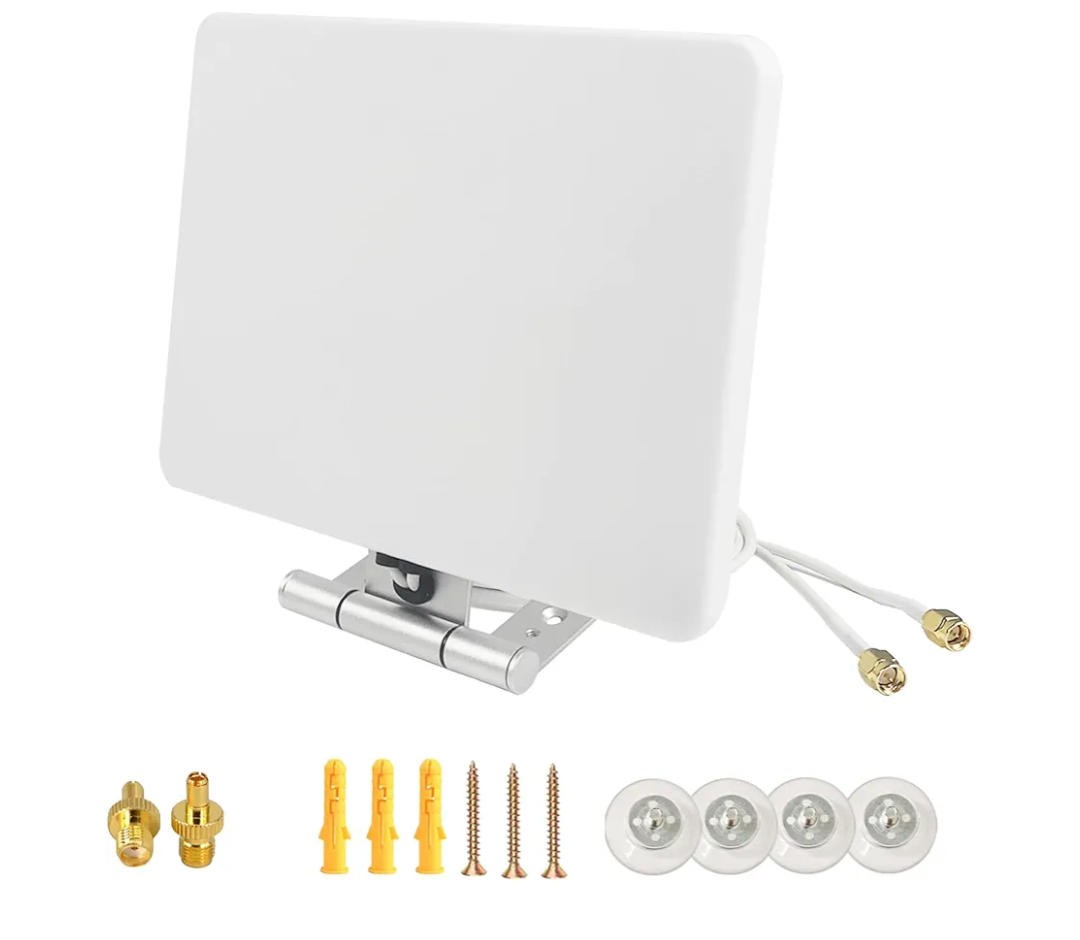 2x2 MIMO 5G 4G LTE Omni-Directional External Antenna (600-6000MHz), w/ TS9 & SMA Connectors, Compatible with Nighthawk M5 M6 (MR5200, MR5100) for AT&T, T-Mobile, Sprint Cellular Networks