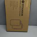 Titanium Cutting Board for Kitchen, Cutting Boards Non Toxic Double Sided Metal Pure Titanium and Wheat Straw PP Chopping Board Food Grade Easy to Clean Large Size 16"*10"*0.9"(White)