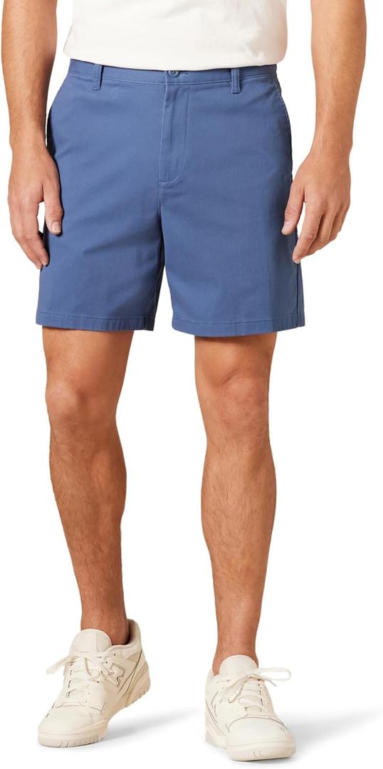 Amazon Essentials Men's Classic-Fit 7" Comfort Stretch Chino Short (33, Dark Blue)