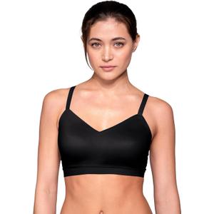 Floatley Cozy Adjustable Bra Comfort Wirefree Seamless Bra with Embedded Pad for Women (Large, Black)