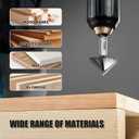 2 x 90 Degree V Groove Router Bit 1/4" Shank, 1" Cutting Diameter x 13/16" Cutting Depth, Carbide Tipped V-Groove Router Bits for Grooving Woodworking