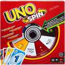 Mattel Games UNO Spin Card Game for Kid, Adult & Family Nights, Classic Play with Toy Spinner, New Challenges & Rules, Rainy Day Activity (Multicolor)
