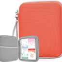 WOT I Card Holder for Yoto Cards, 80 Pockets Card Case with Zipper for Player & Mini Audiobook Cards, Portable Card Binder with Mesh Bag for Travel, Orange