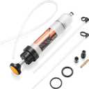 FOUR UNCLES 200cc Fluid Extractor & Fill Pump for Automotive Use - Oil Syringe with a 23" Hose & Two 12" Extension Tubes for Easy Oil Change