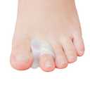 MENOCADY Pack of 10 Gel Toe Separator, (1/4" Thick) Big Toe Spacers, Single Loop Toe Spreader for Bunions, Overlapping Toe, Corrector and Spacer (Clear)