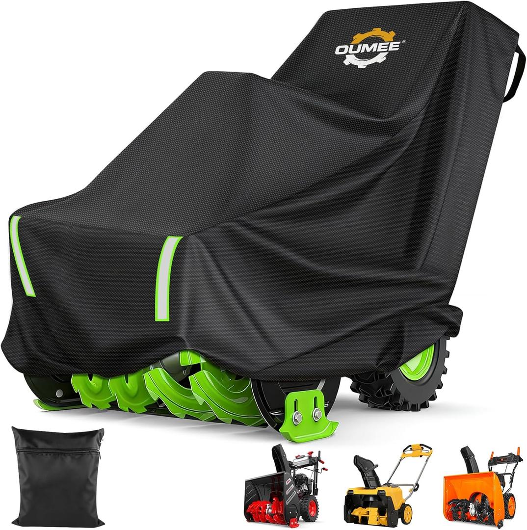 Heavy Snow Blower Cover Fit 24/26/28in, 600D Snowblower Covers Oxford Cloth, Universal Sized Snow Thrower Cover Outdoors Fit for EGO, Ariens, Honda & Most Stage or Two Stage Gas Snow Blowers Storage