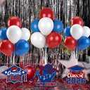 6 Sets 2026 Graduation Balloon Stand Kit for Table Red Blue Whilt Balloon Class of 2026 Congrats Grad Table Centerpiece Grad Prom Themed Decoration for Grad School & College Ceremonies Party Supplies