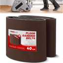 8 inch x 19 inch 40 Grit Sanding Belts, 12 Pack, EZ 8 Drum Sander Sandpaper Rolls for Woodworking and Floor Polishing, Aluminum Oxide Sander Sleeves