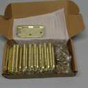 18 Pack Interior Door Hinges Polished Brass 3.5 inch X 3-1/2" 5/8 Radius,3 "Gold Round Standard Hinge for Single Doors DIY Assembly Bi-fold Table Hardware Kit House Accessories Home Essentials
