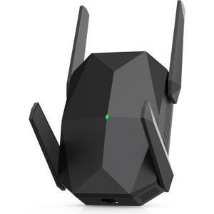 WiFi Extender, 2026 20X Fastest WiFi Booster AX3000 Dual Band (5.8/2.4GHz) 19,000 sq.ft Long Range and 150+ Devices, WiFi 6 Extender Signal Booster for Home with Ethernet Port (Black)