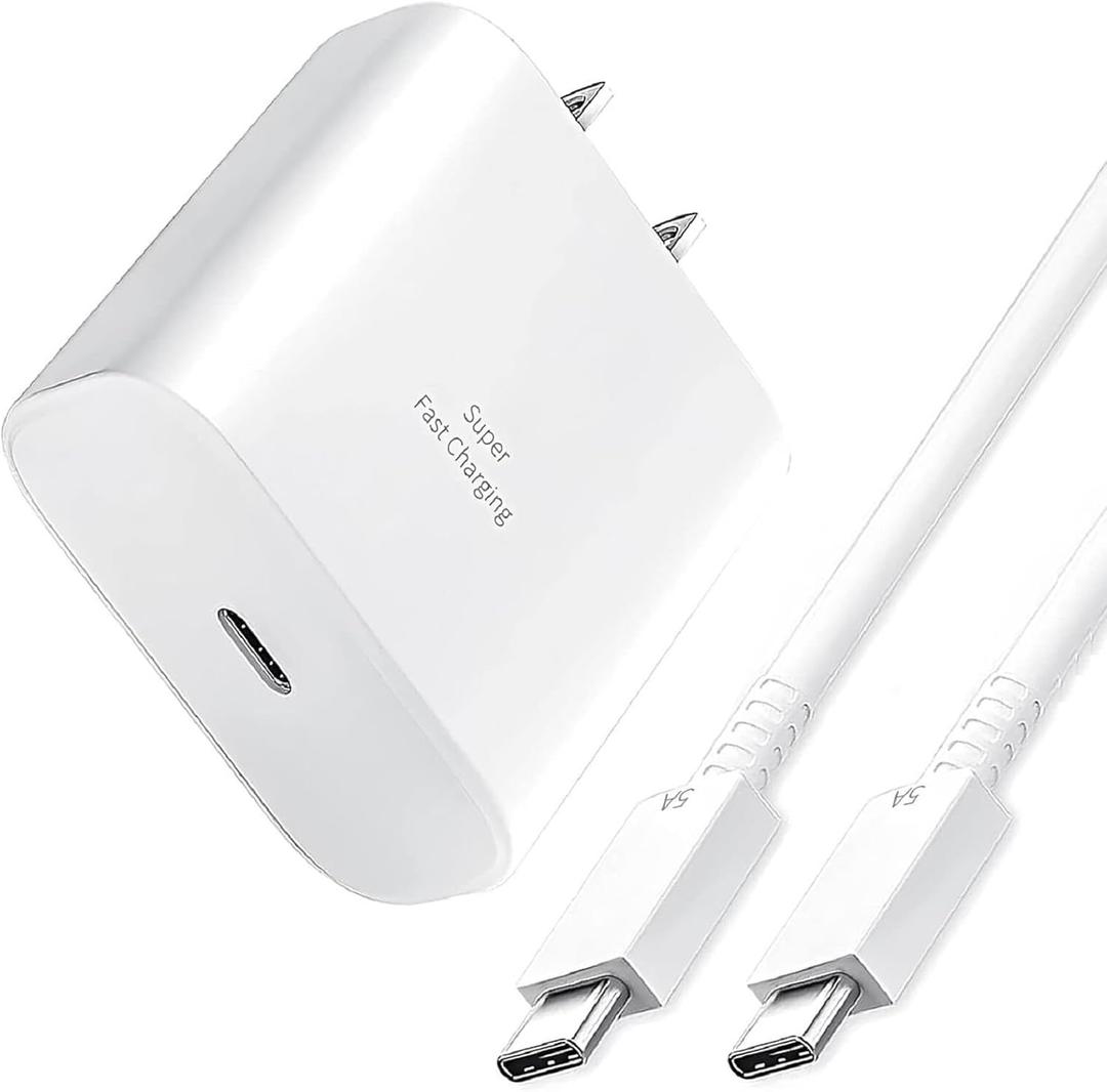 S24 S25 S23 A16 Samsung Charger Super Fast Charging 45W USB C Super Fast Charger with 6FT Type C Charger Cable Cord for Samsung Galaxy S25/S25+/S24/S23/S22/Ultra/Plus/FE,Z Fold,Z Flip,A55,A15,A56,A26