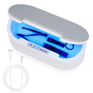 Nail Tools Sterilizer,LXIANGN Multi-function Blue Light Aromatherapy Cleaning Sterilizer Box For Jewelry Glasses Phone Nail Manicure Make Up Tools