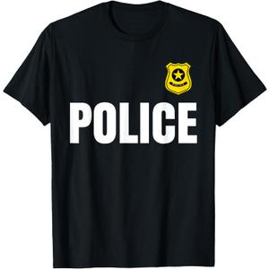 Policeman Police Officer Costume Police Officer Halloween T-Shirt. XS Size