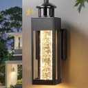 EDISHINE Motion Sensor Outdoor Wall Lights, Dusk to Dawn Exterior Lighting Fixture with Crystal Bubble Glass, LED Outdoor Porch Light Wall Mount, Outside Wall Sconce Lantern for Front Door 1100 Lumen