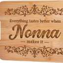 AceThrills Nonna Gifts for Nonna Christmas from Grandkids - Engraved Bamboo Cutting Board 12.3"L x 8.7"W x 0.4"Th