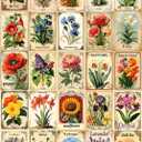 Retro Flower Collage Puzzles for Adults 1000 Pieces, Nature Plant Vintage Floral Art Jigsaw Puzzles, Spring Beautiful Colorful Challenging for Adults
