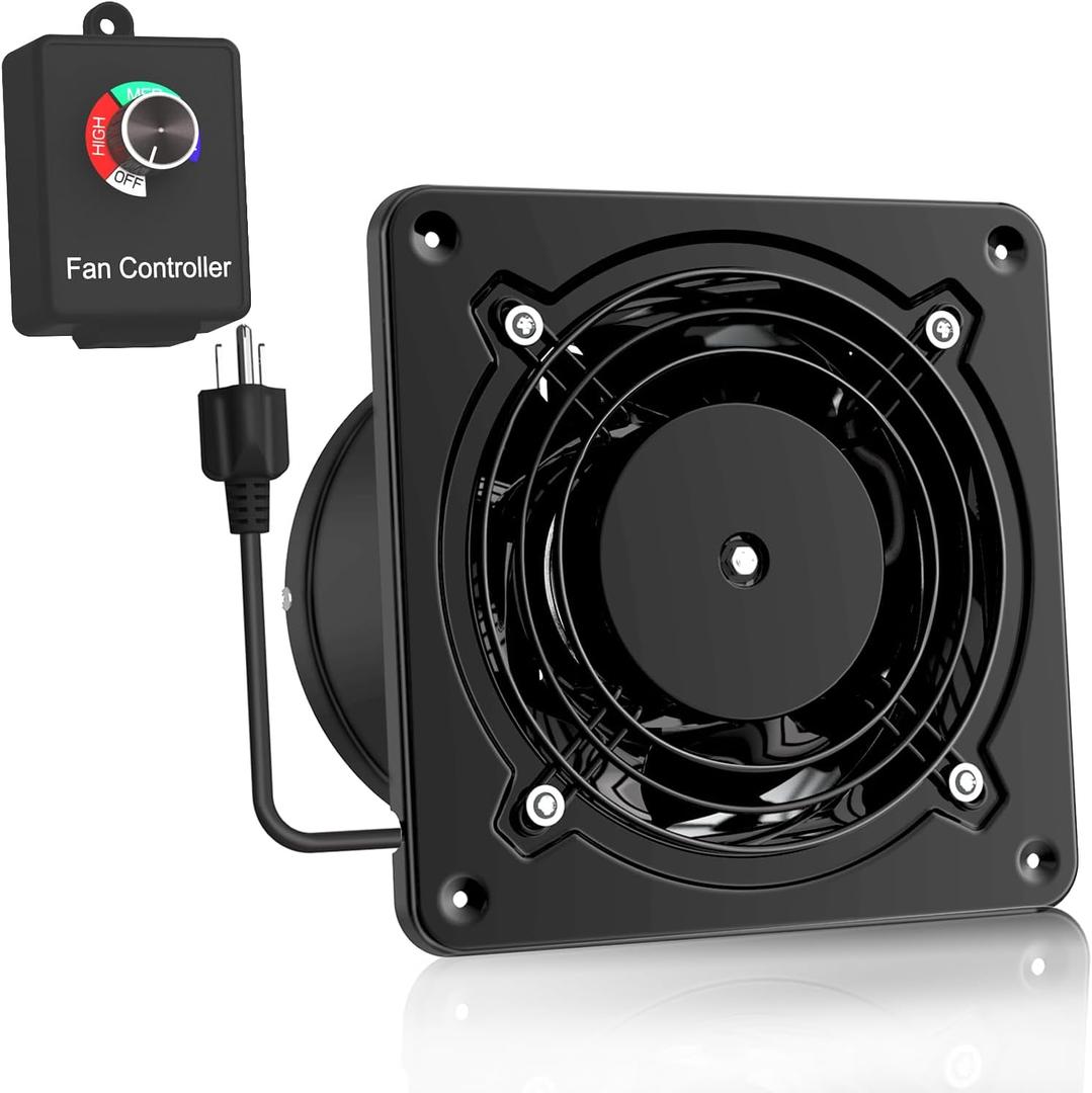 Through Wall Kitchen Exhaust Fan - Powerful and Efficient with Stepless Speed Control. Ideal for Through-Wall Ventilation in Bathroom, Garage, and More. Easy DIY Install.