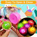 24 Pack Easter Eggs Filled with LED Puffer Balls, Light Up Stress Relief Toys for Kids Boys Girls Teens Easter Hunt Filling Treats Basket Stuffers Easter Party Favors