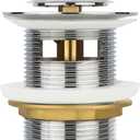 Brass Freestanding Tub Drain, Pop Up Freestanding Tub Drain Plug, Fits Most Freestanding Tub Drain Kits (Chrome)