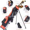 Sunday Golf StandBag with Cooler Pouch and Padded Strap，Lightweight for Driving Range Mini Course Training Practice Man Women,Travel Case Vertical Hard Shell Tube for Airlines