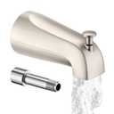 All Metal Bathtub Spout with Diverter, 5.3 Inch Tub Spout, Fits 1/2" Copper Slip-On and 1/2" or 3/4" IPS Threaded Pipes, Easy Lift to Switch, Leak-Free, Easy DIY Installation, Brushed Gold