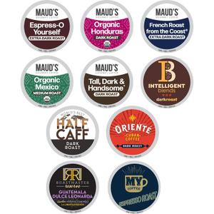 Intelligent Blends Dark Roast Coffee Pods Variety Pack, 50 ct, Recyclable Single Serve Pods  100% Arabica Coffee, Compatible with Keurig K Cups Maker