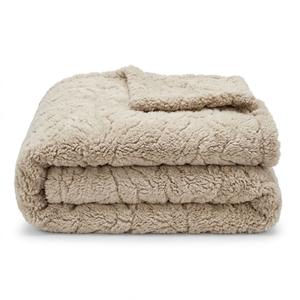 Ultra-Soft Sherpa Fleece Throw Blanket – Cozily Plush, Lightweight, and Warm Decorative Blanket for Bed, Couch, Sofa, and Living Room (Brown),    50" x 60 